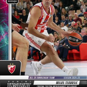 Milos Teodosic - 2024-25 Panini Instant Turkish Airlines EuroLeague All-25 EuroLeague Team #ALL25-15 - Lightning /5