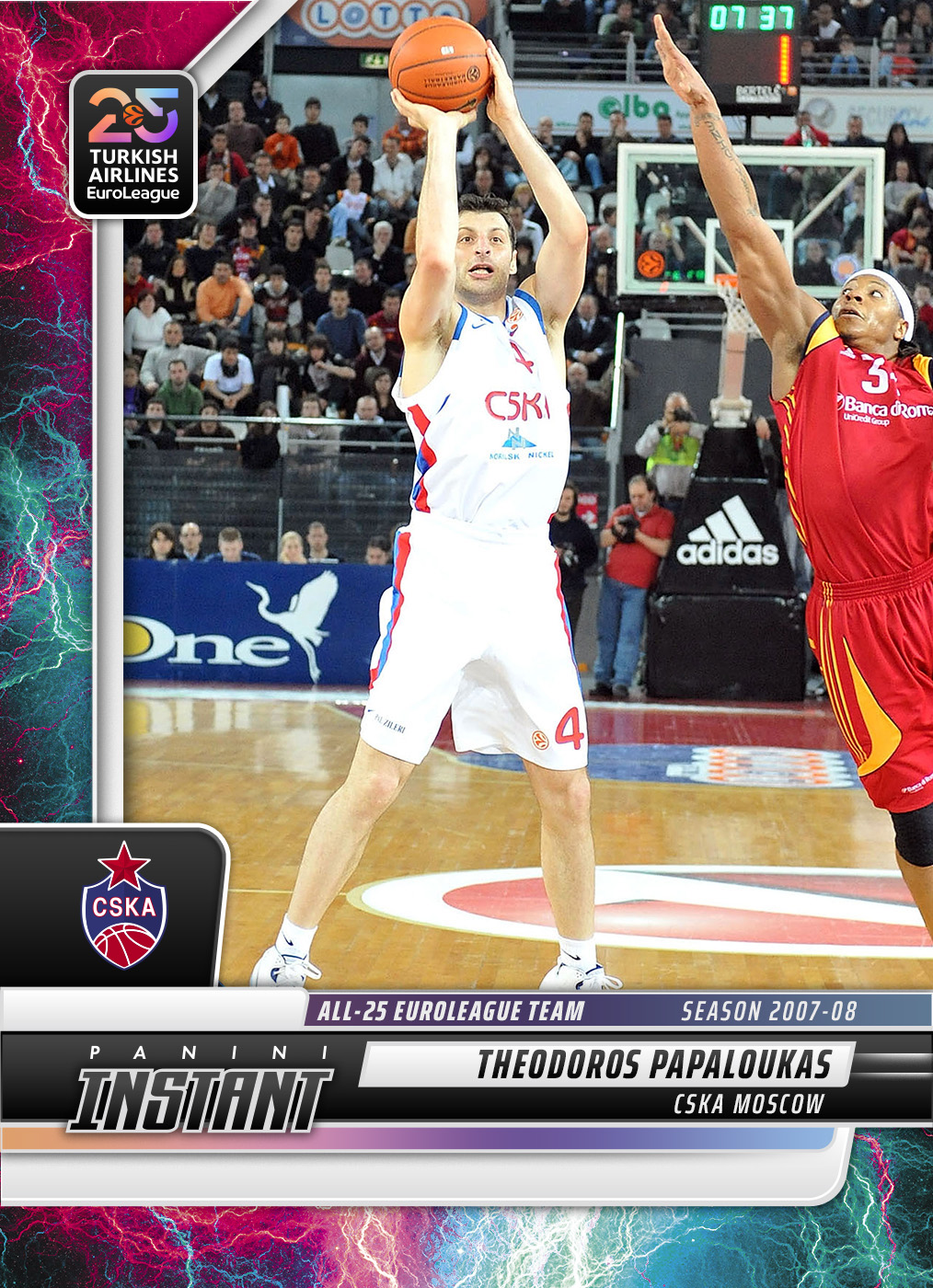 Theodoros Papaloukas - 2024-25 Panini Instant Turkish Airlines EuroLeague All-25 EuroLeague Team #ALL25-17 - Lightning /5
