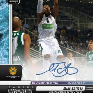 Mike Batiste - 2024-25 Panini Instant Turkish Airlines EuroLeague All-25 EuroLeague Team #ALL25-18 - Water /10 Auto