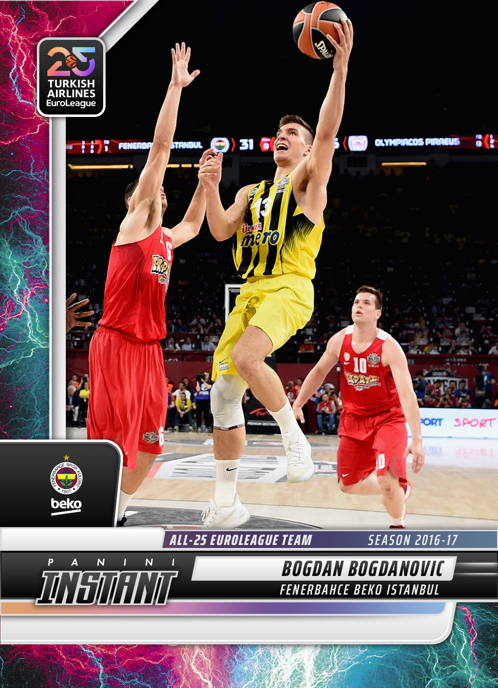 Bogdan Bogdanovic - 2024-25 Panini Instant Turkish Airlines EuroLeague All-25 EuroLeague Team #ALL25-20 - Lightning /5
