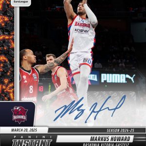 Markus Howard - 2024-25 Panini Instant Turkish Airlines EuroLeague #11 - Magma 1/1 Auto