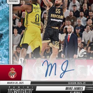 Mike James - 2024-25 Panini Instant Turkish Airlines EuroLeague #12 - Water /10 Auto