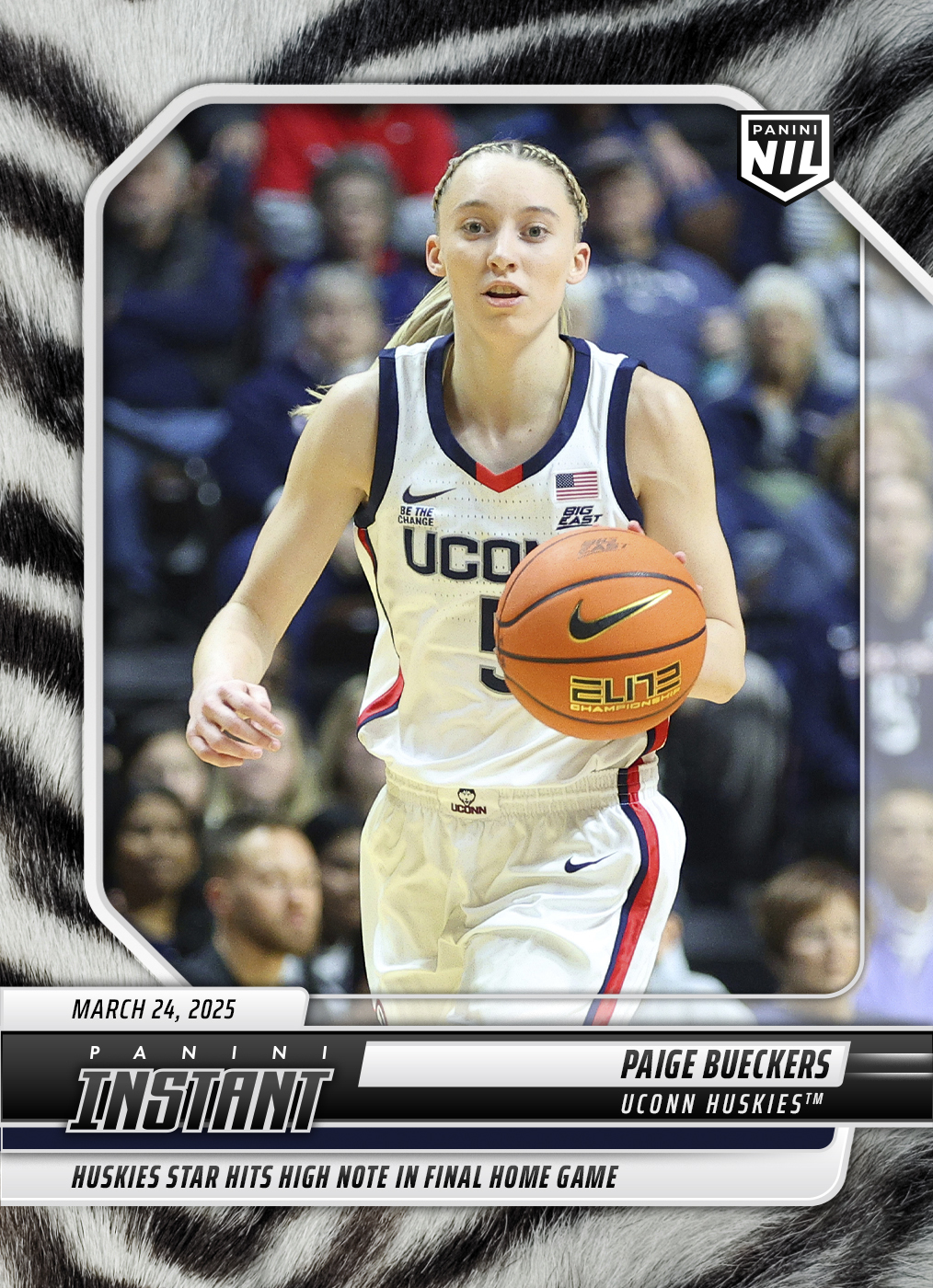Paige Bueckers - 2024 Panini Instant College Basketball #PBF - White Tiger /5