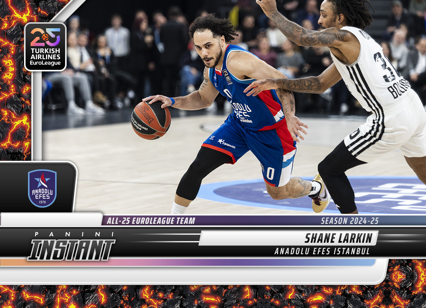 Shane Larkin - 2024-25 Panini Instant Turkish Airlines EuroLeague All-25 EuroLeague Team #ALL25-21 - Magma 1/1