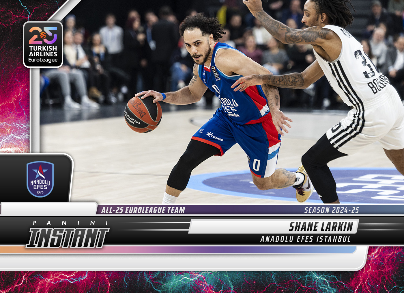 Shane Larkin - 2024-25 Panini Instant Turkish Airlines EuroLeague All-25 EuroLeague Team #ALL25-21 - Lightning /5