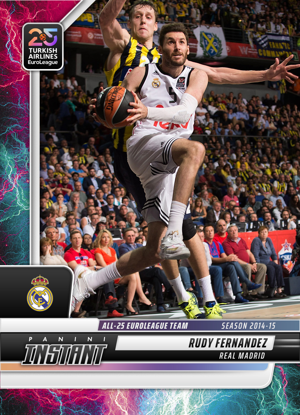 Rudy Fernandez - 2024-25 Panini Instant Turkish Airlines EuroLeague All-25 EuroLeague Team #ALL25-23 - Lightning /5
