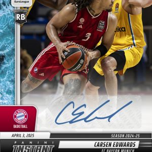 Carsen Edwards - 2024-25 Panini Instant Turkish Airlines EuroLeague #14 - Water /10 Auto