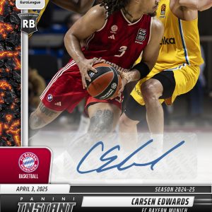 Carsen Edwards - 2024-25 Panini Instant Turkish Airlines EuroLeague #14 - Magma 1/1 Auto