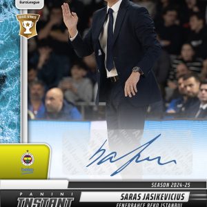 Saras Jasikevicius - 2024-25 Panini Instant Turkish Airlines EuroLeague #16 - Water /10 Auto