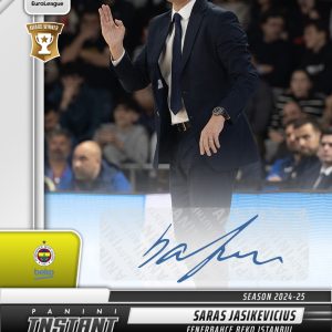 Saras Jasikevicius - 2024-25 Panini Instant Turkish Airlines EuroLeague #16 - Base /99 Auto