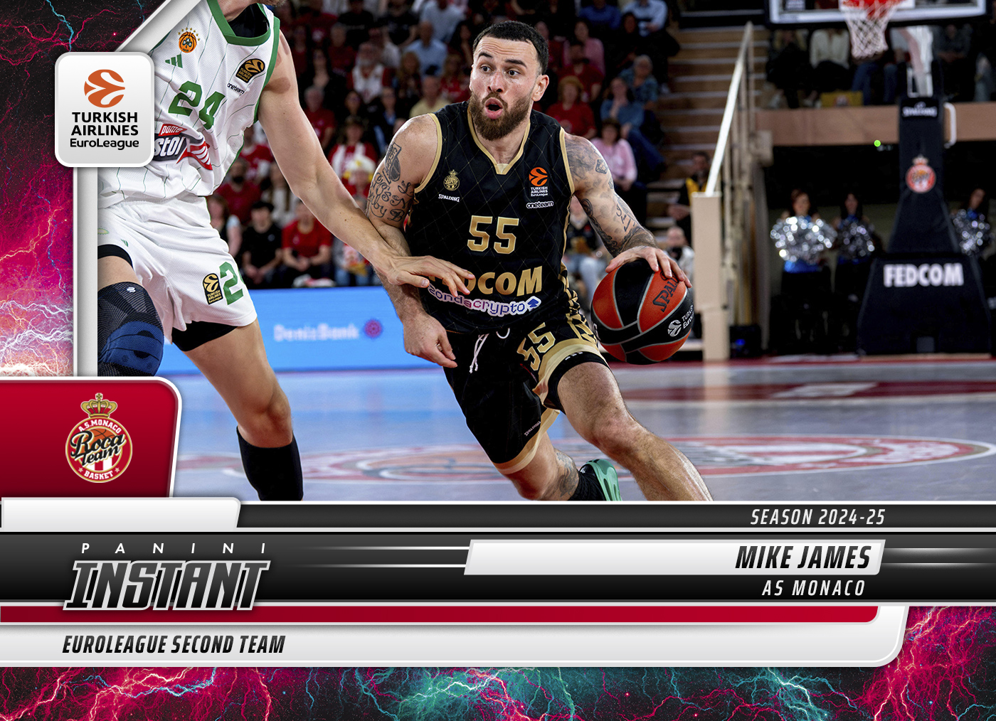 Mike James - 2024-25 Panini Instant Turkish Airlines EuroLeague #19 - Lightning /5
