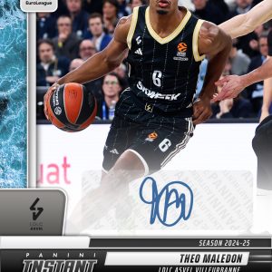Theo Maledon - 2024-25 Panini Instant Turkish Airlines EuroLeague #21 - Water /10 Auto