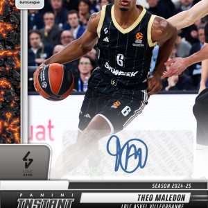 Theo Maledon - 2024-25 Panini Instant Turkish Airlines EuroLeague #21 - Magma 1/1 Auto