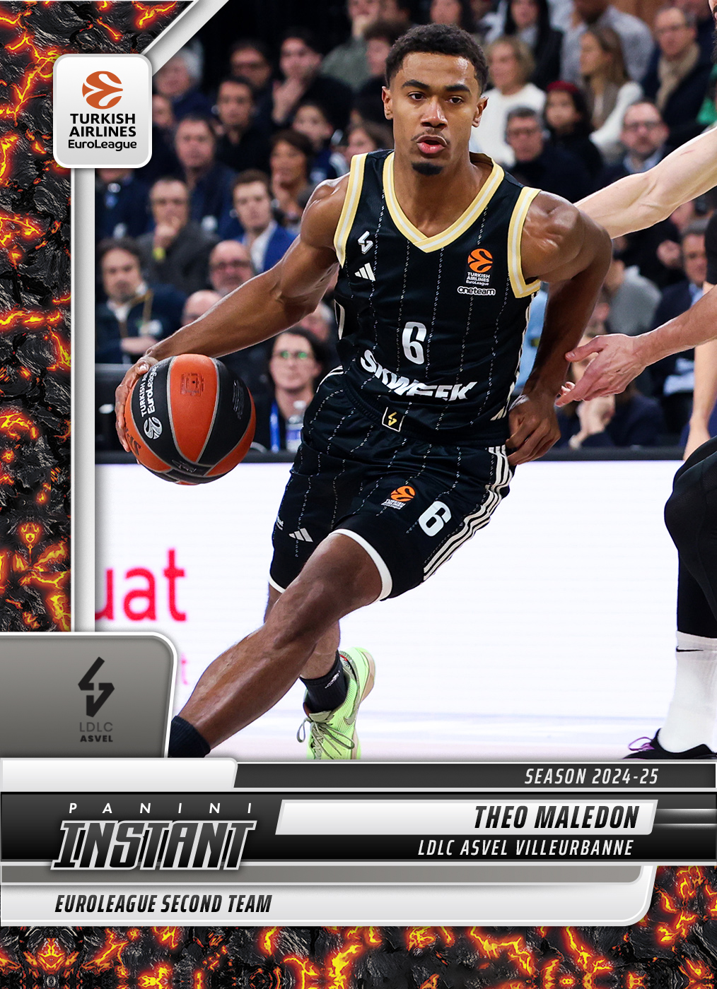 Theo Maledon - 2024-25 Panini Instant Turkish Airlines EuroLeague #21 - Magma 1/1