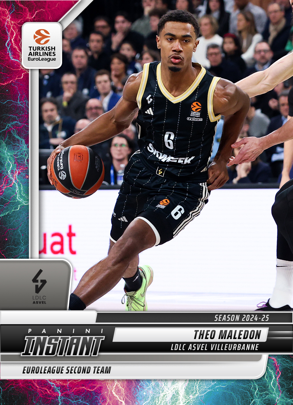 Theo Maledon - 2024-25 Panini Instant Turkish Airlines EuroLeague #21 - Lightning /5