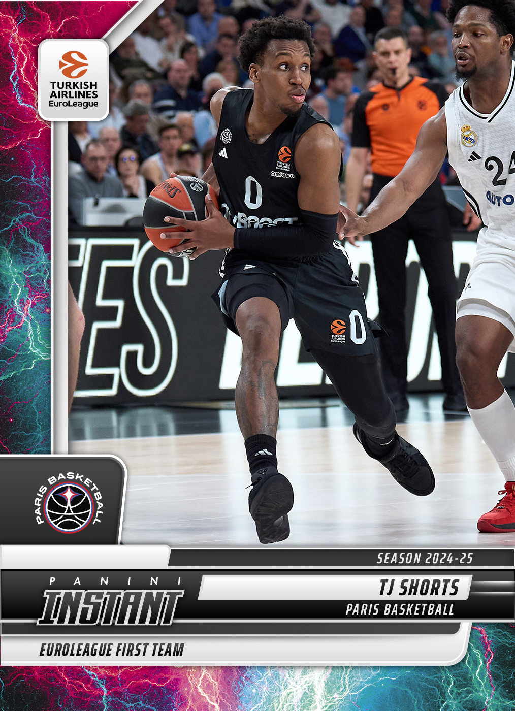 T.J. Shorts - 2024-25 Panini Instant Turkish Airlines EuroLeague #24 - Lightning /5