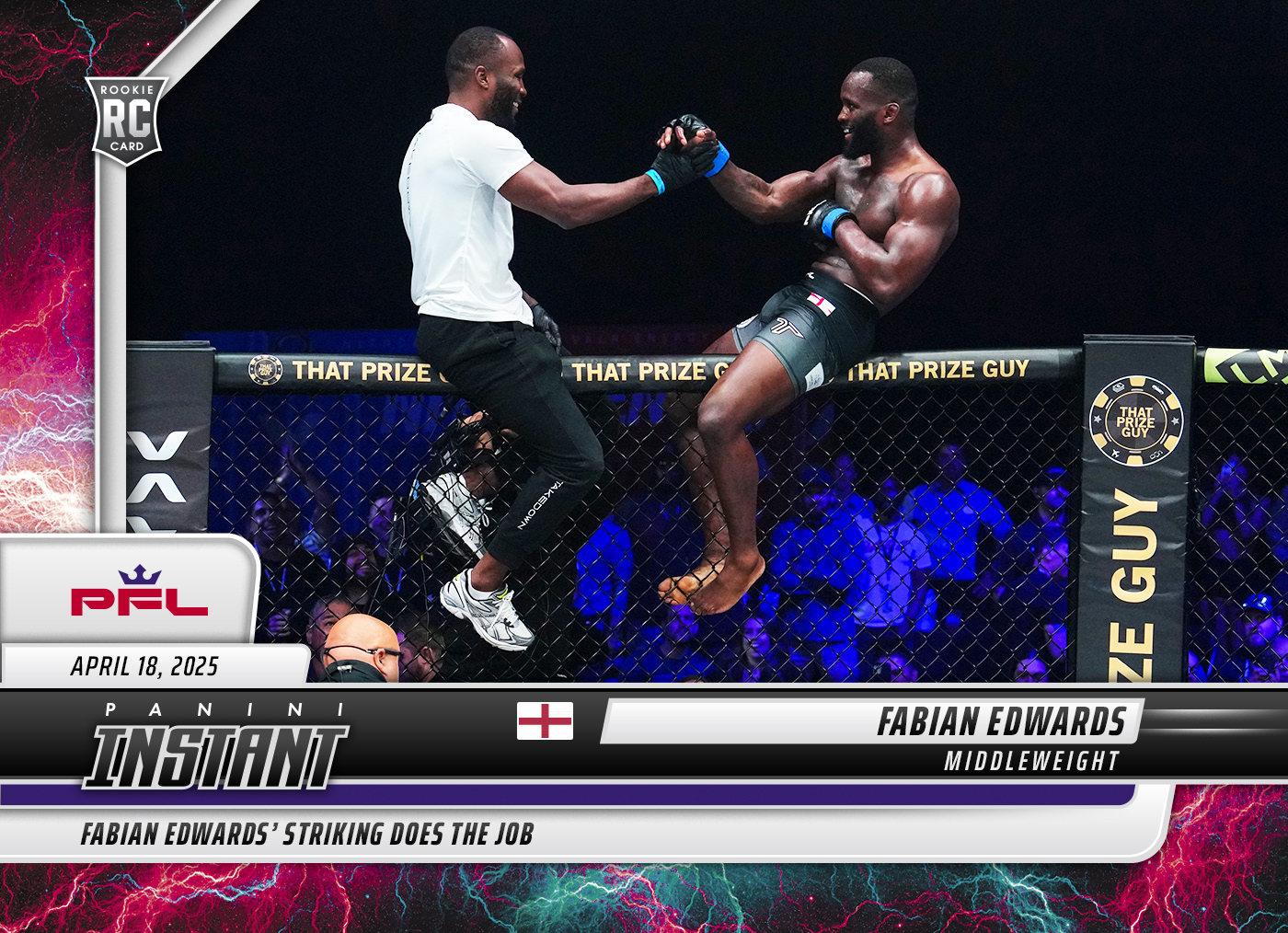 Fabian Edwards - 2025 Panini Instant PFL #15 - Lightning /5