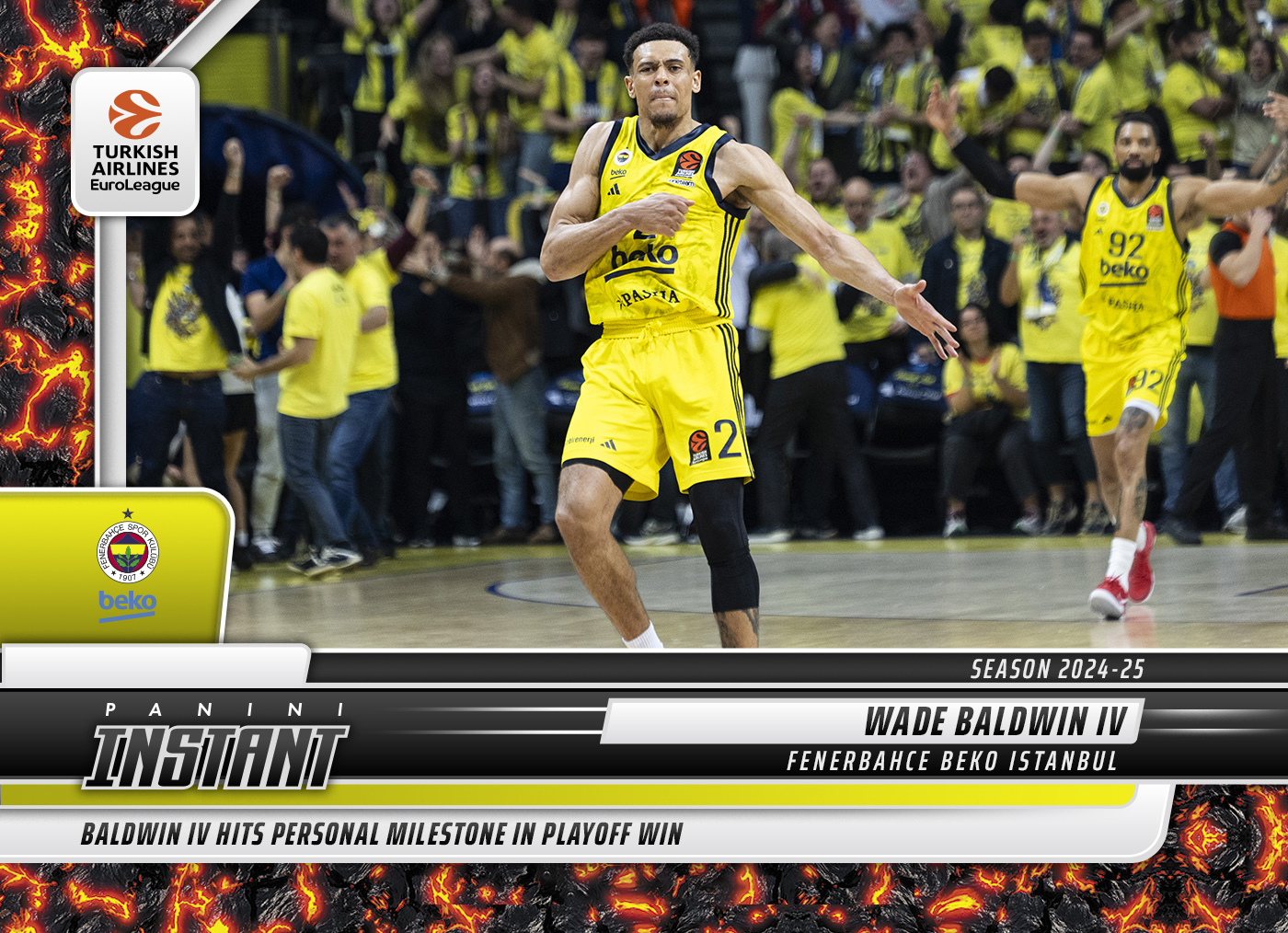 Wade Baldwin IV - 2024-25 Panini Instant Turkish Airlines EuroLeague #29 - Magma 1/1