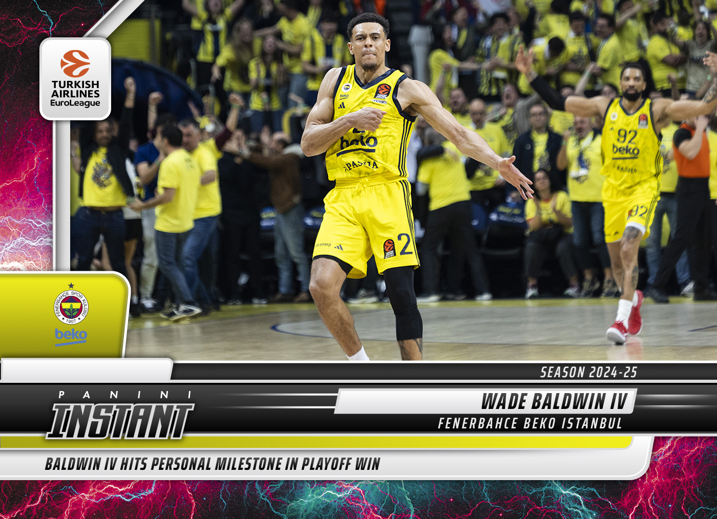 Wade Baldwin IV - 2024-25 Panini Instant Turkish Airlines EuroLeague #29 - Lightning /5