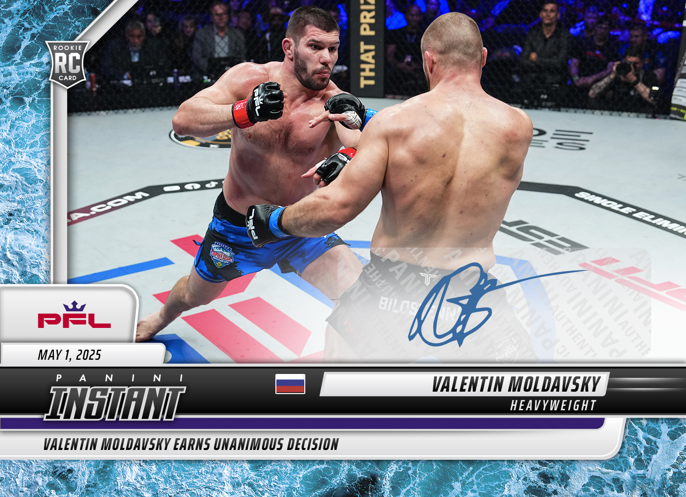 Valentin Moldavsky - 2025 Panini Instant PFL #20 - Water /10 Auto