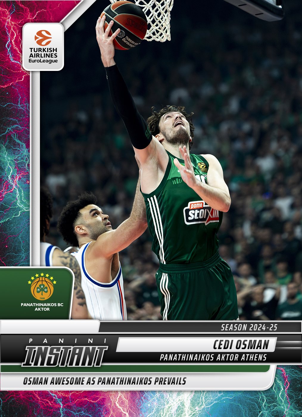 Cedi Osman - 2024-25 Panini Instant Turkish Airlines EuroLeague #32 - Lightning /5