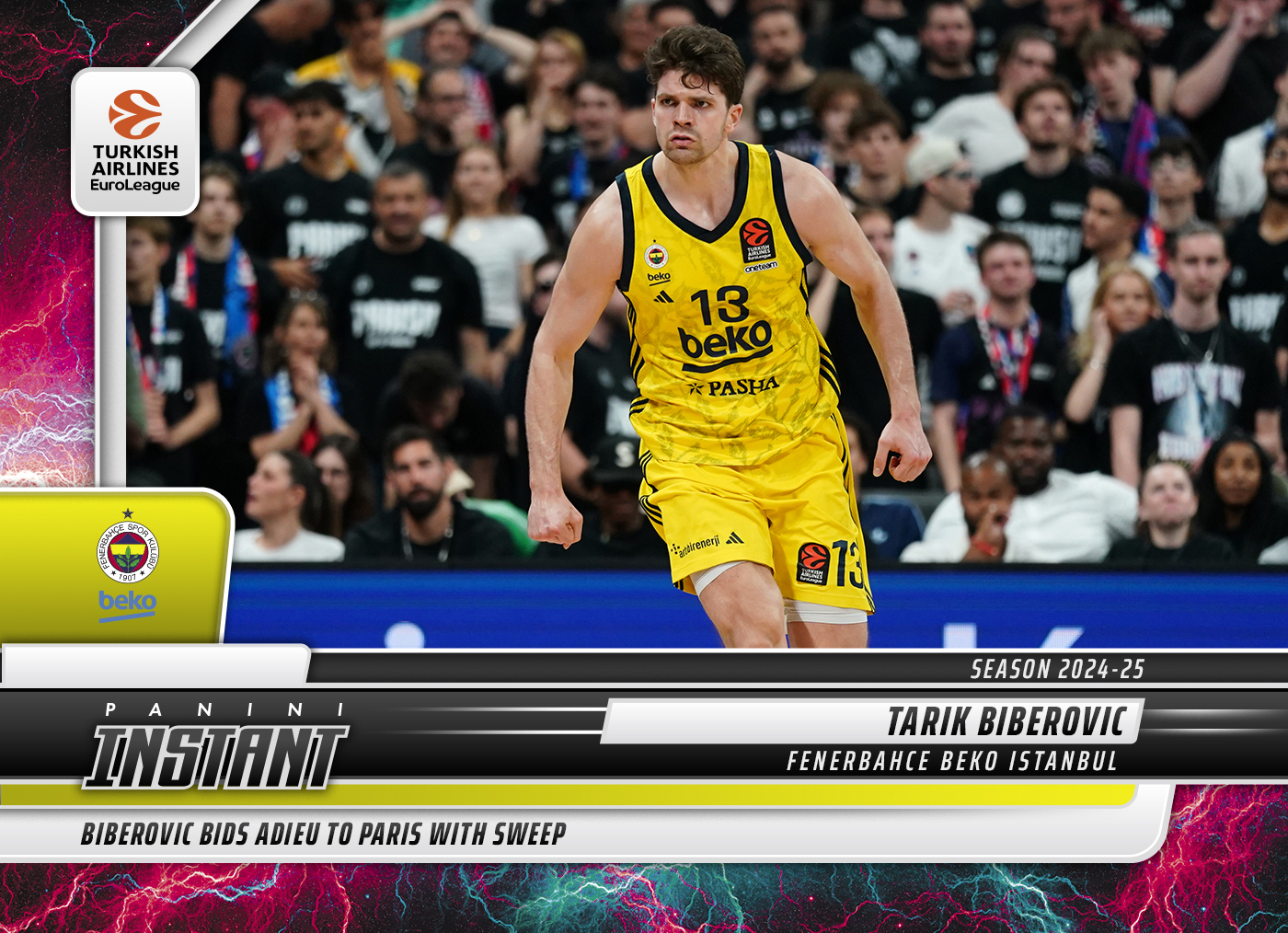 Tarik Biberovic - 2024-25 Panini Instant Turkish Airlines EuroLeague #35 - Lightning /5