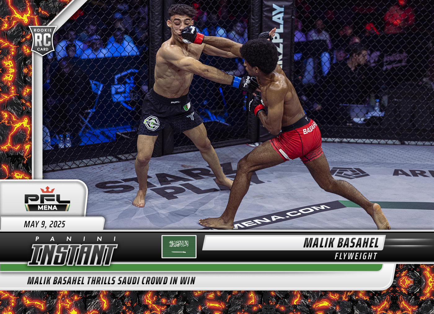 Malik Basahel - 2025 Panini Instant PFL #40 - Magma 1/1