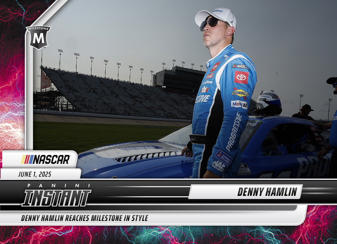 Denny Hamlin - 2025 Panini Instant NASCAR #24 - Lightning /5
