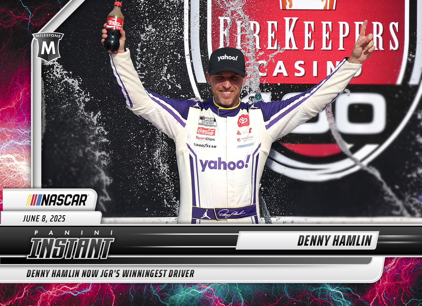 Denny Hamlin - 2025 Panini Instant NASCAR #25 - Lightning /5