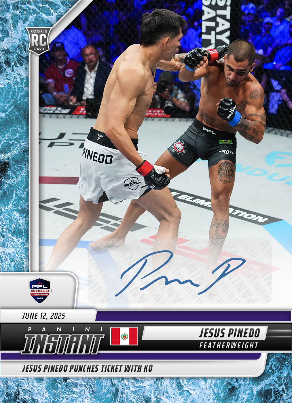 Jesus Pinedo - 2025 Panini Instant PFL #51 - Water /10 Auto