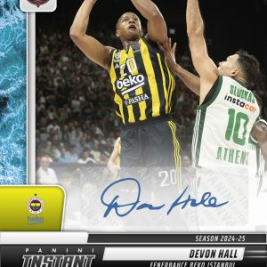 Devon Hall - 2024-25 Panini Instant Turkish Airlines EuroLeague #36 - Water /10 Auto