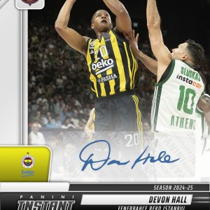 Devon Hall - 2024-25 Panini Instant Turkish Airlines EuroLeague #36 - Base /99 Auto