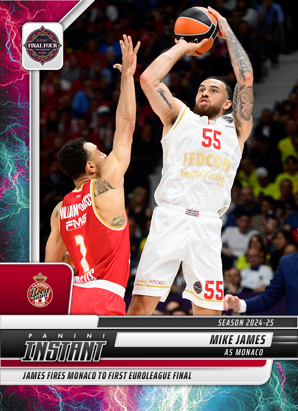 Mike James - 2024-25 Panini Instant Turkish Airlines EuroLeague #37 - Lightning /5