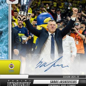 Saras Jasikevicius - 2024-25 Panini Instant Turkish Airlines EuroLeague #38 - Water /10 Auto