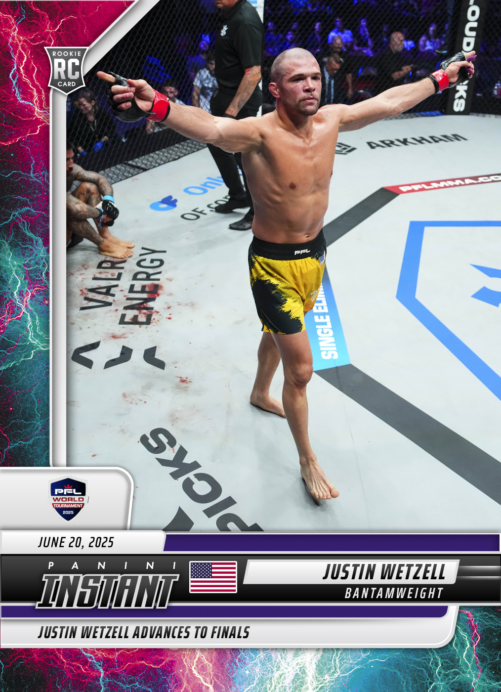 Justin Wetzel - 2025 Panini Instant PFL #61 - Lightning /5