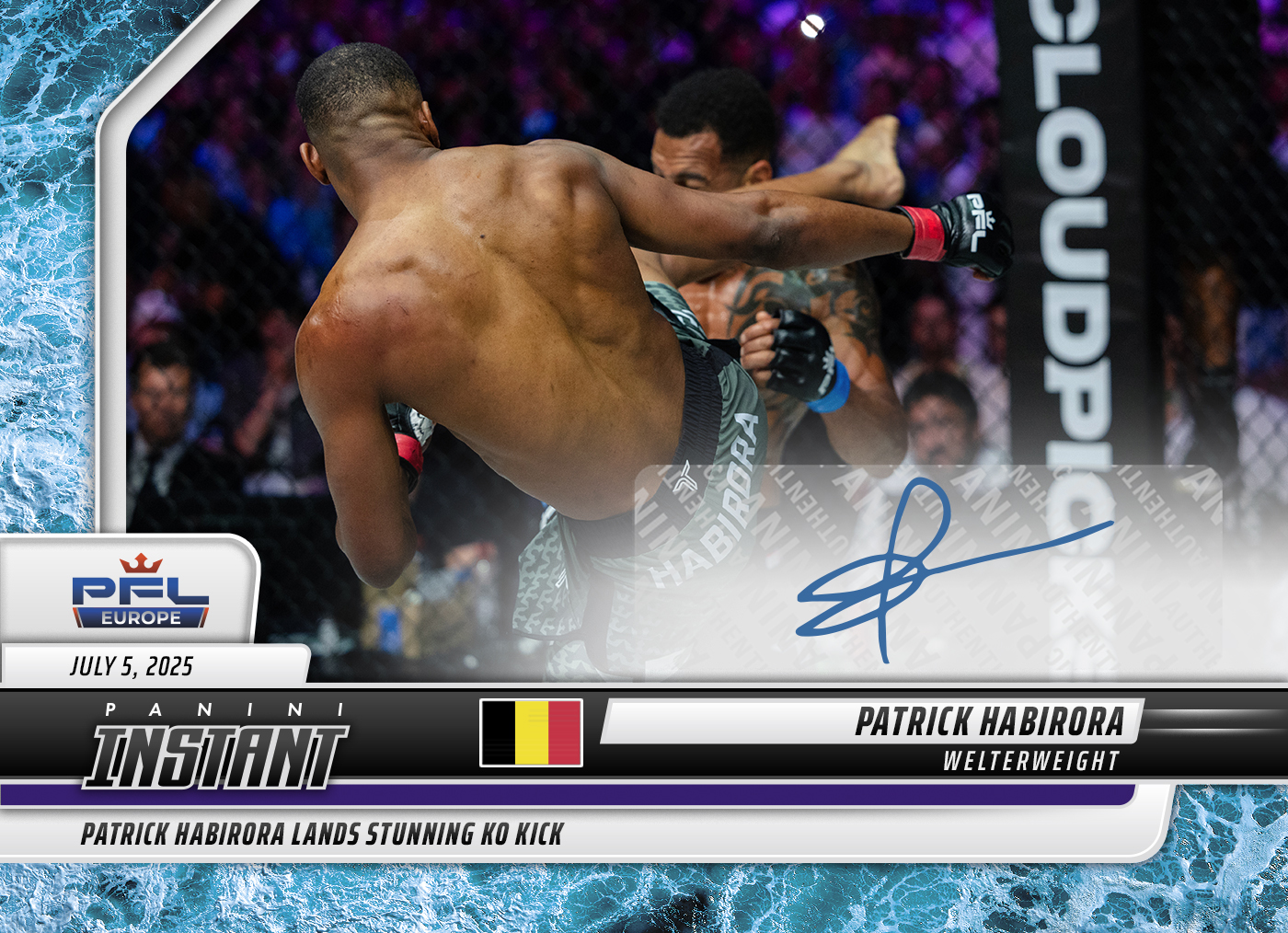 Patrick Habirora - 2025 Panini Instant PFL #77 - Water /10 Auto
