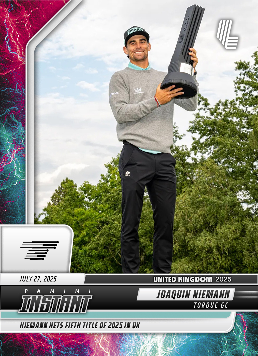 Joaquin Niemann - 2025 Panini Instant LIV Golf #103 - Lightning /5