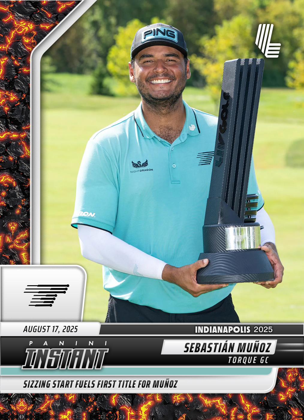 Sebastian Munoz - 2025 Panini Instant LIV Golf #107 - Magma 1/1