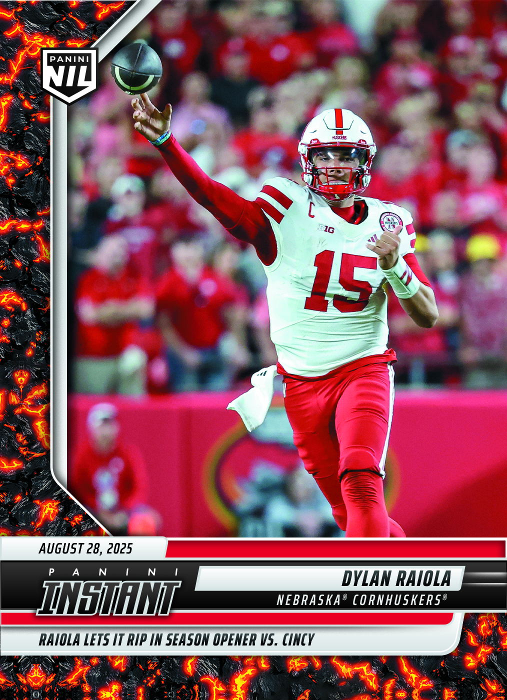 Dylan Raiola - 2025 Panini Instant NIL College Football #DRA - Magma 1/1