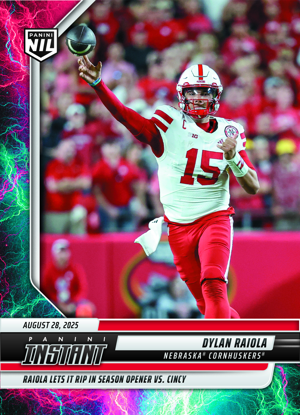 Dylan Raiola - 2025 Panini Instant NIL College Football #DRA - Lightning /5