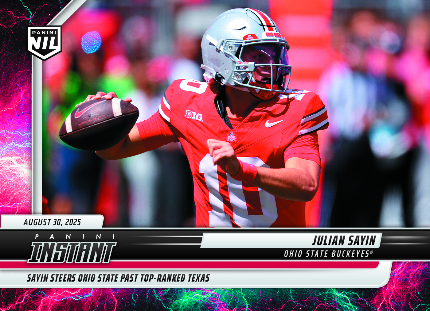 Julian Sayin - 2025 Panini Instant NIL College Football #JSB - Lightning /5