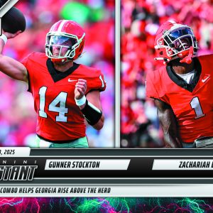 Gunner Stockton/Zachariah Branch - 2025 Panini Instant NIL College Football #GSZBA - Lightning /5