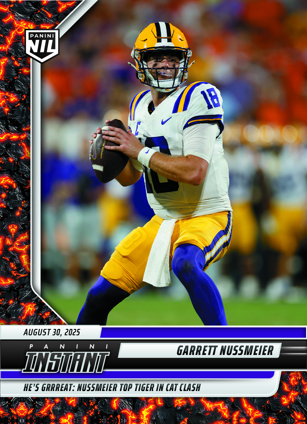 Garrett Nussmeier - 2025 Panini Instant NIL College Football #GNA - Magma 1/1