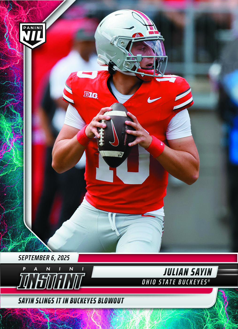 Julian Sayin - 2025 Panini Instant NIL College Football #JSD - Lightning /5