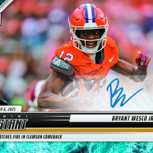 Bryant Wesco Jr. - 2025 Panini Instant NIL College Football #BWA - Water /10 Auto