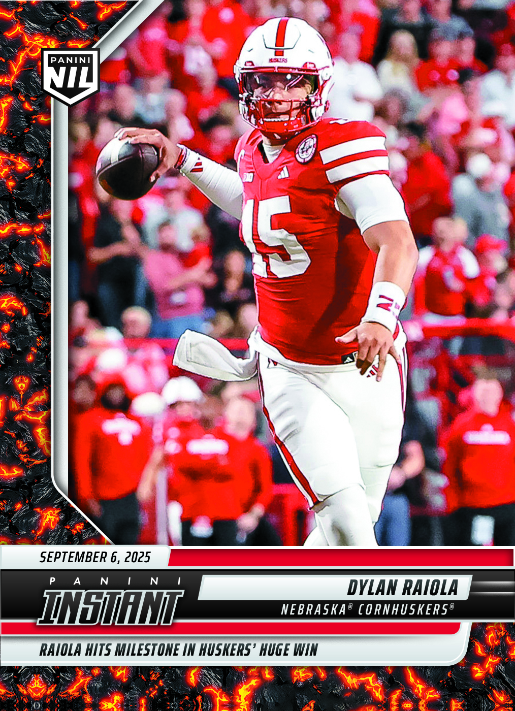 Dylan Raiola - 2025 Panini Instant NIL College Football #DRB - Magma 1/1