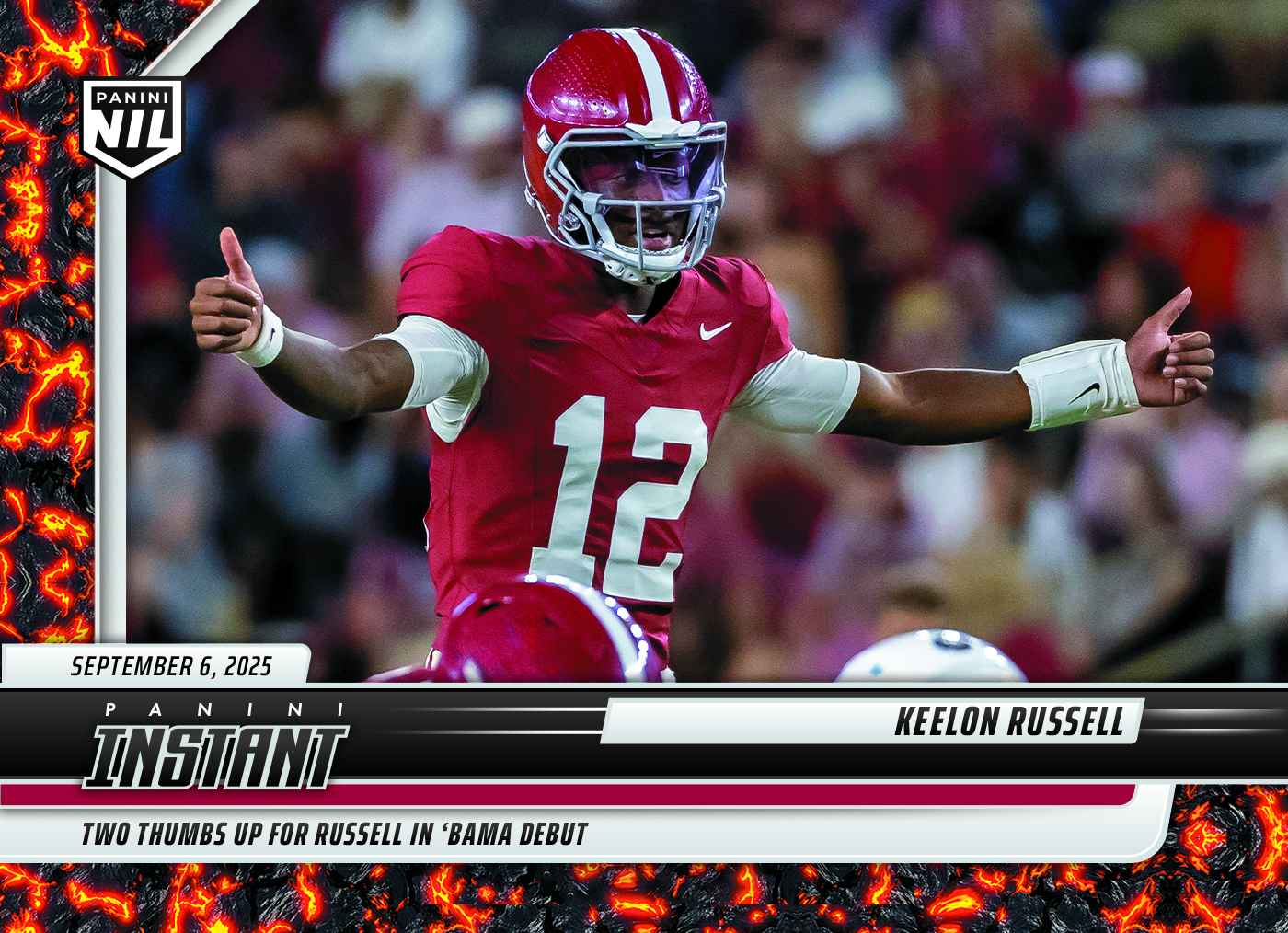 Keelon Russell - 2025 Panini Instant NIL College Football #KRA - Magma 1/1