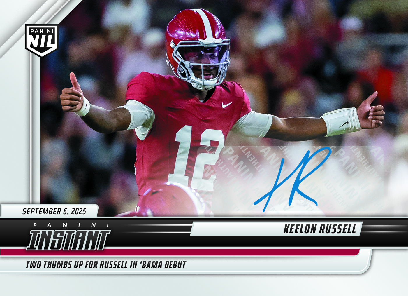 Keelon Russell - 2025 Panini Instant NIL College Football #KRA - Base /99 Auto