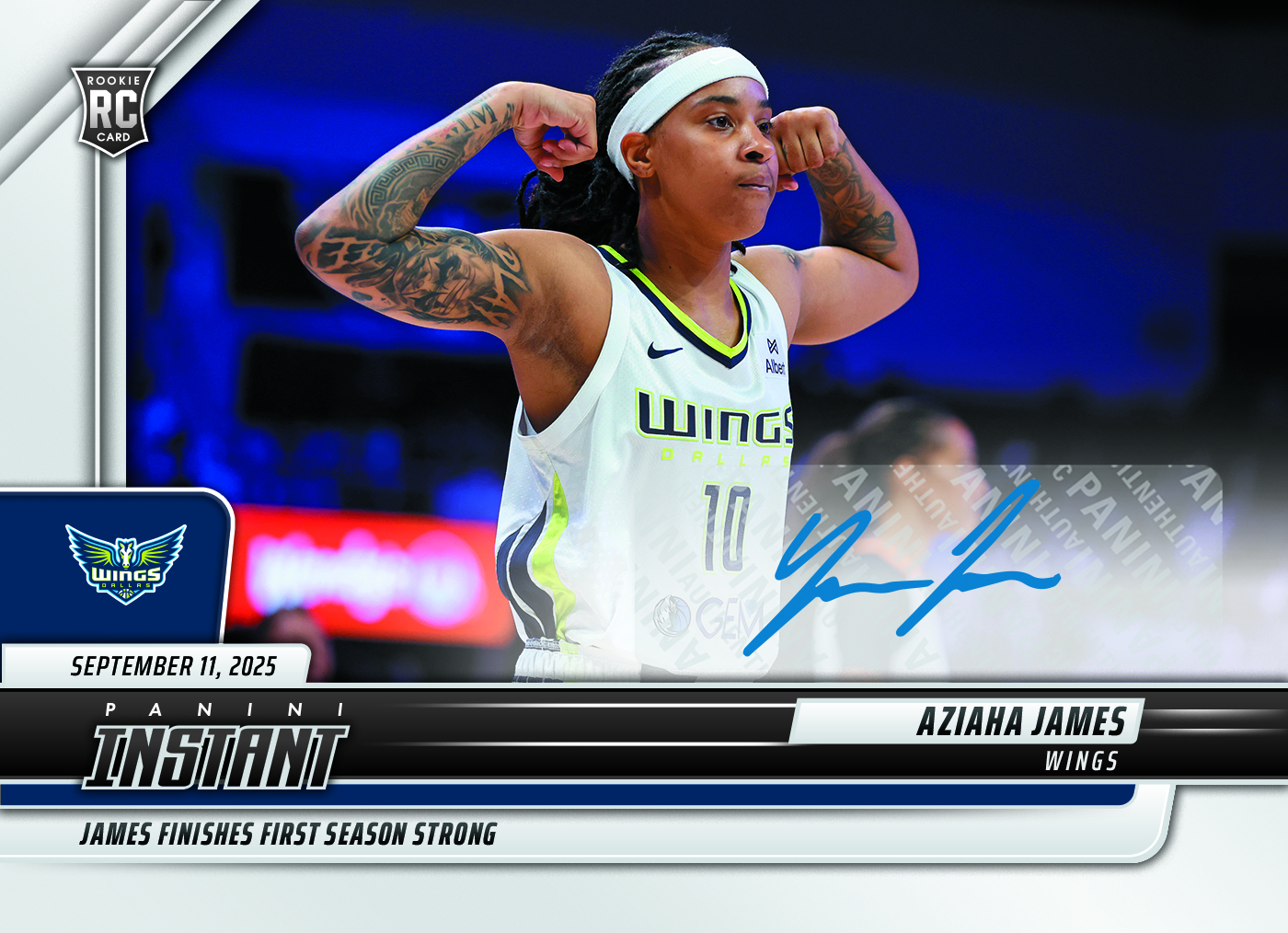Aziaha James - 2025 Panini Instant WNBA #286 - Base /99 Auto