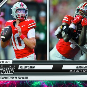 Julian Sayin/Jeremiah Smith - 2025 Panini Instant NIL College Football #JSJSA - Lightning /5